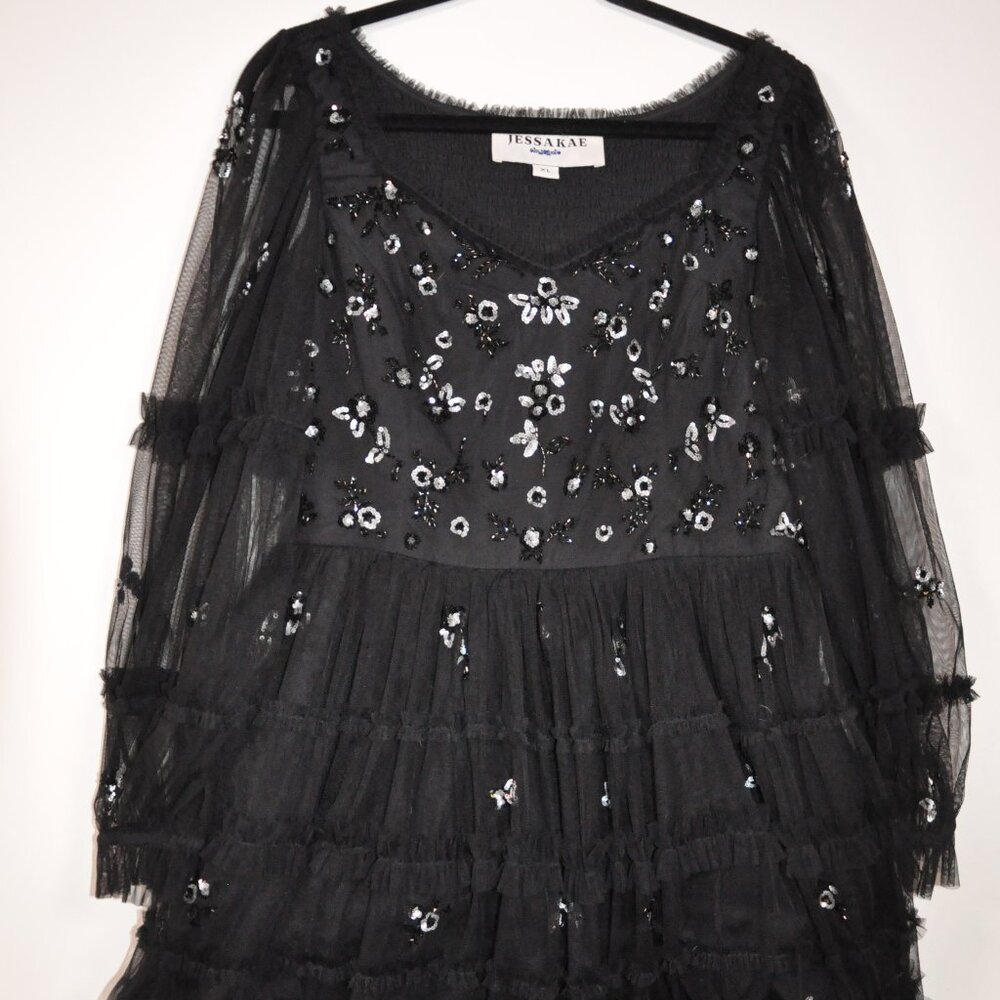 JessaKae Camellia Tulle Sequin Midi